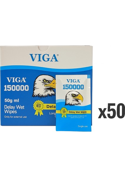 Vıga 150000 Tek Kullanımlık Islak Mendil 50 Adet