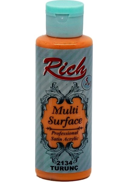 Multi Surface Her Yüzey Için Akrilik Boya 120 Cc. 2134 Turunç