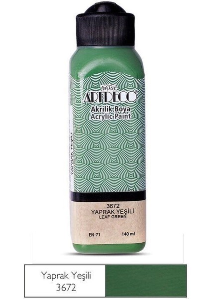 Akrilik Boya 140 Ml. 3672 Yaprak Yeşili