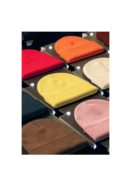 Kadın - Erkek Katlamalı Çok Renkli Mevsimlik 3'lü Bere Seti fırsatları