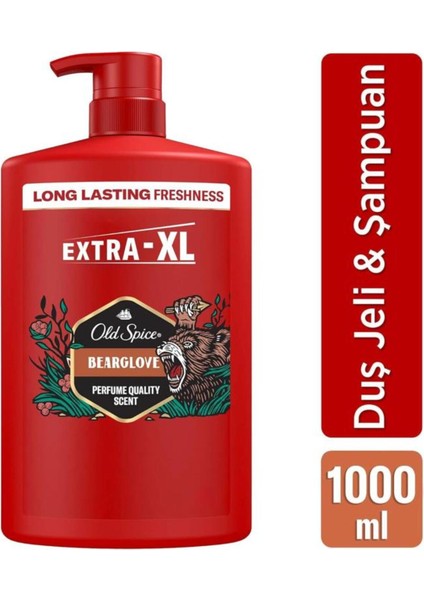 Bearglove 3ın1 Erkek Duş Jeli ve Şampuan 1000 ml Xxl