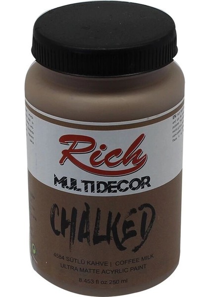 Multi Decor Chalked Akrilik Boya 250 Cc. 4584 Sütlü Kahve