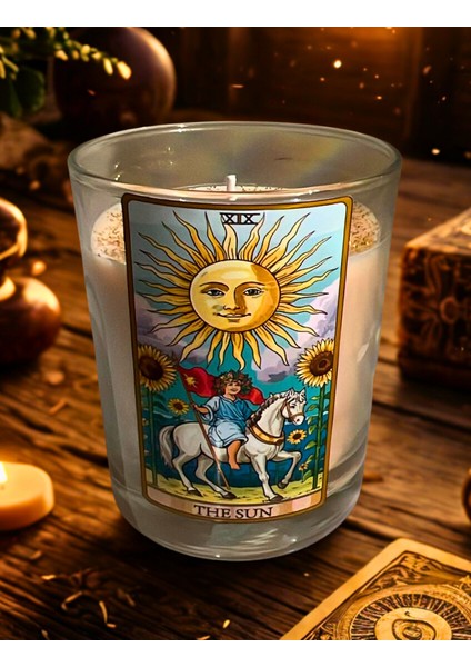Güneş Tarot Kartı – The Sun – Kokulu Soya Wax Mum fiyatları