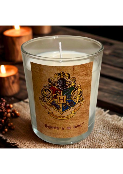 Hogwarts Dekoratif Mum – Soya Wax – Kış Çayı Kokulu – Harry Potter