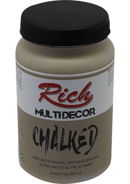 Multi Decor Chalked Akrilik Boya 250 Cc. 4582 Antik Kahve
