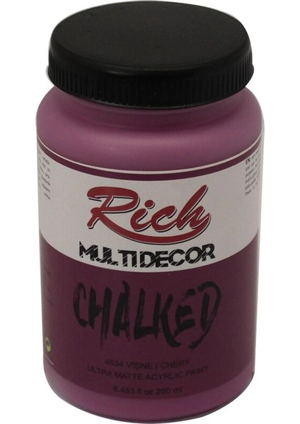 Multi Decor Chalked Akrilik Boya 250 Cc. 4534 Vişne