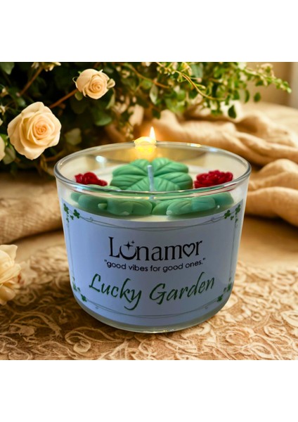 Şanslı Bahçe Temalı Kiraz Çiçeği Kokulu Soya Mum modelleri