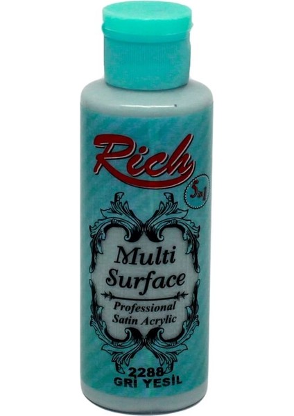 Multi Surface Her Yüzey Için Akrilik Boya 120 Cc. 2288 Gri Yeşil