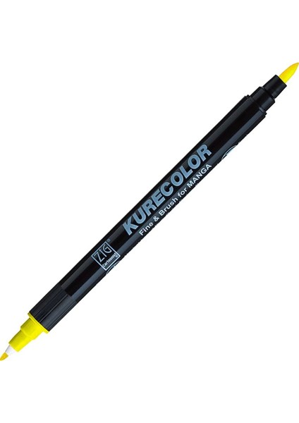 Kurecolor Fine & Brush For Manga Marker Çizim Kalemi 102 Lemon Yellow