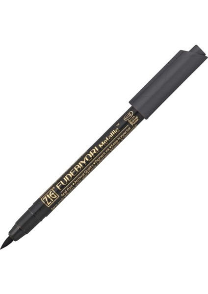 Fudebiyori Metallic Brush Pen Yaldızlı Fırça Uçlu Marker Kalem Black
