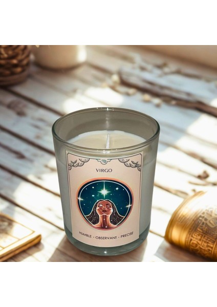 Başak Burcu Mum – Vanilya Kokulu Soya Mum | Scented Virgo Candle – Vanilla Soy Wax – Handmade fiyatları