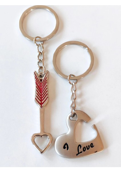 Çifler Için Kalp ve Ok Ikili Metal Anahtarlık fiyatları