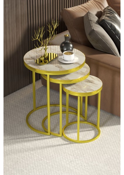 Zigon Sehpa C Lüx Gold Efes