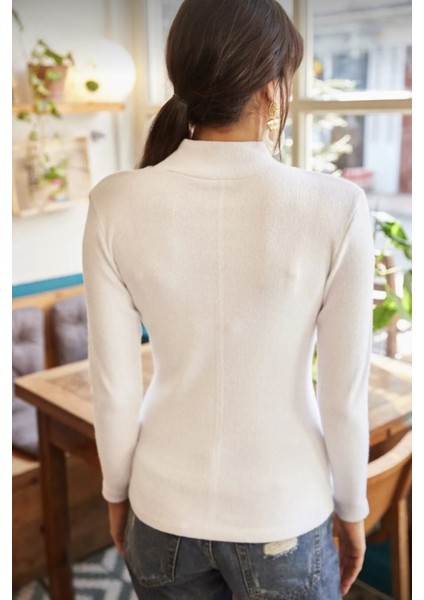 Siyah Kadın Yarım Balıkçı Uzun Kollu Bluz fiyatları