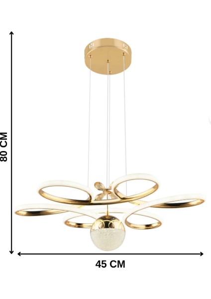 Yonca Modern Gold Avize Yatak Odası - Hol - Salon modelleri