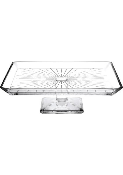 Madlen Crystallin Ayaklı Kare Servis Tabağı 24 cm indirimleri