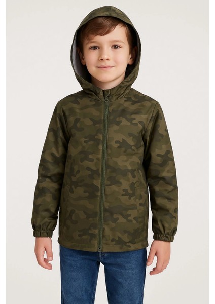 Kamuflaj Desen Erkek Çocuk Yağmurluk 3429
