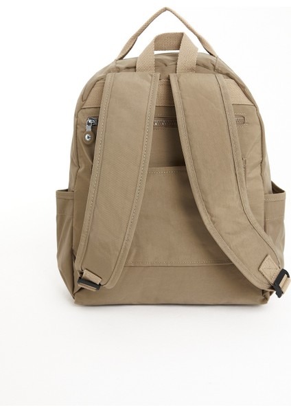 Çok Cepli Kadın Sırt Çantası Orta Boy Günlük HV3059 Koyu Bej fiyatları