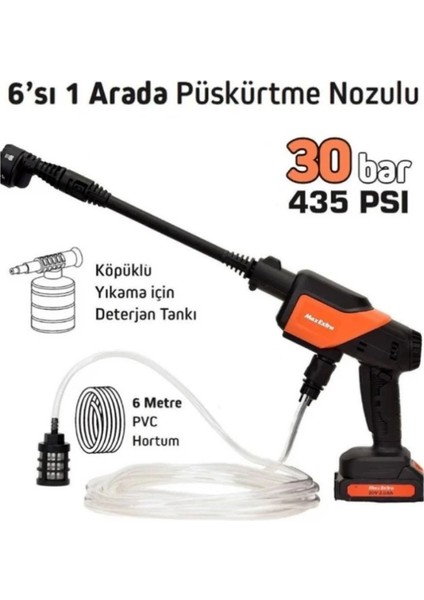 MX5050 Akülü Yıkama Makinesi - 20 Volt - 30 Bar modelleri