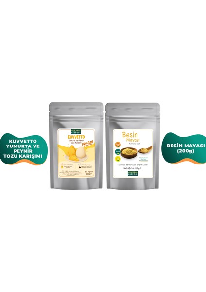 Avantajlı Besin Mayası ve Yumurta Peynir Tozu Karışımı (Protein Seti - 200'er gram) fiyatları
