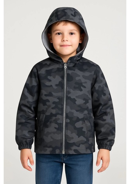 Kamuflaj Desen Erkek Çocuk Yağmurluk 3429