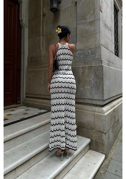 Melina Ajurlu Halter Yaka Elbise 2774