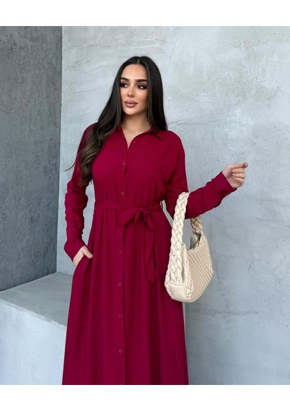 Salaş Kuşak Detay Gömlek Elbise fiyatları