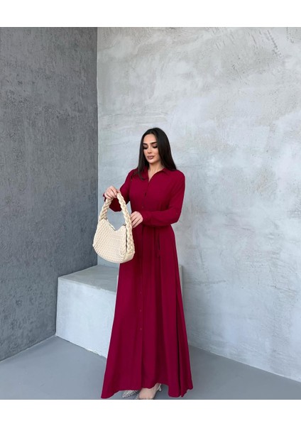 Salaş Kuşak Detay Gömlek Elbise modelleri