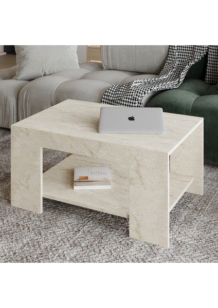 Lina Orta Sehpa – Modern Minimal Tasarım, Traverten Desen modelleri