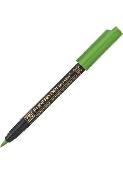 Fudebiyori Metallic Brush Pen Yaldızlı Fırça Uçlu Marker Kalem Lıght Green