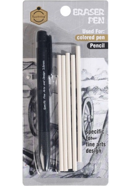 3.8 Mm. Kalem Silgi + 5 Adet Silgi Yedeği