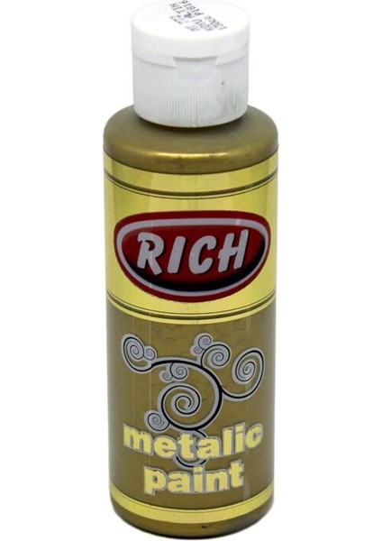 Metalik Akrilik Boya 120 Cc. 772 Koyu Altın