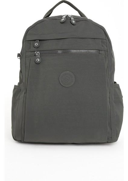 Çok Cepli Kadın Sırt Çantası Orta Boy Günlük HV3059 Koyu Gri indirimleri