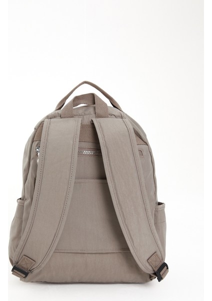 Çok Cepli Kadın Sırt Çantası Orta Boy Günlük HV3059 Vizon modelleri