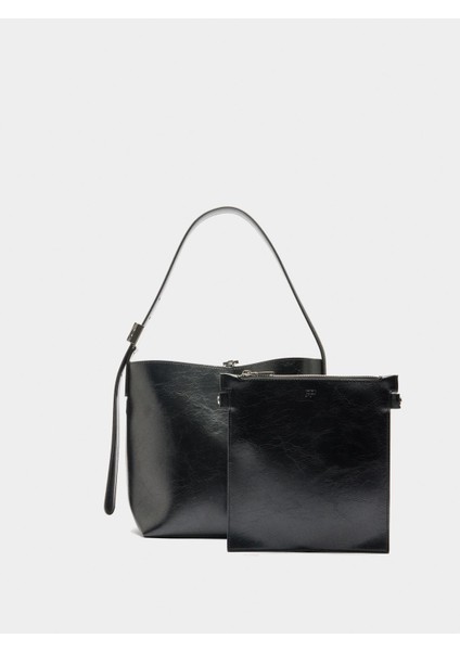 Doku Efektli Içi Çıkabilir Bucket Çanta modelleri