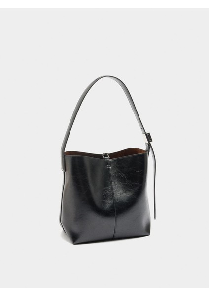 Doku Efektli Içi Çıkabilir Bucket Çanta indirimleri