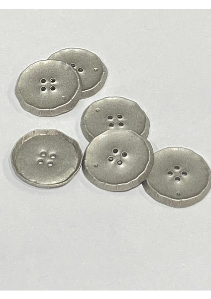 Italyan Kaban Hırka Düğmesi / 6 Lı Set / 2,5 cm / Gümüş Vintage / M03256 fiyatları
