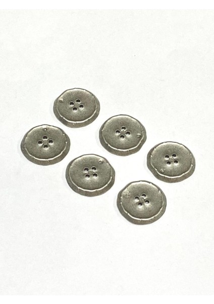 Italyan Kaban Hırka Düğmesi / 6 Lı Set / 2,5 cm / Gümüş Vintage / M03256 modelleri