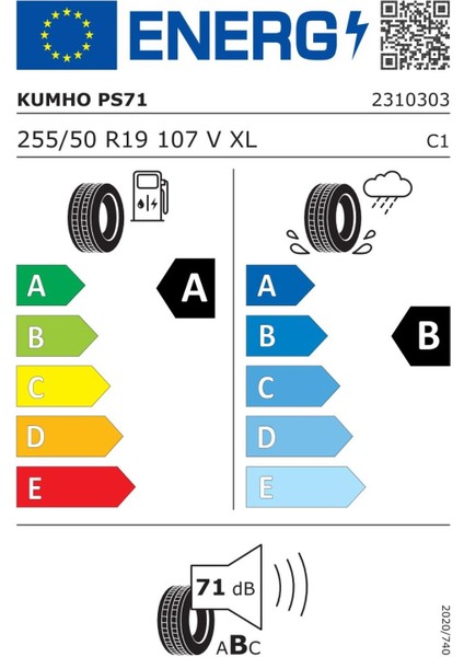 255/50R19 107V Xl Ecsta PS71 (Ev) 2025 Üretim Yaz Lastiği fiyatları