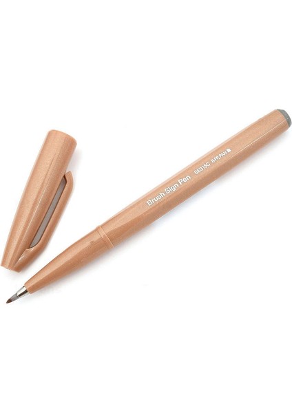 Fude Touch Brush Sign Pen Fırça Uçlu Kalem Pale Brown