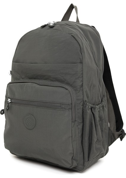 Çok Cepli Kadın Sırt Çantası Büyük Boy Okul ve Günlük HV3062 Koyu Gri modelleri