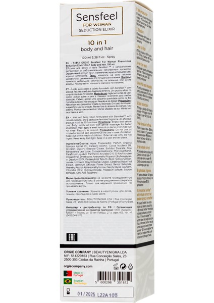 Orgıe Sensfeel Body Sprey, 100 ml indirimleri