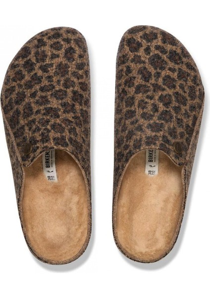 Zermatt Shearling Wo Leopar Önü Kapali Kahverengi Kadın Terlik modelleri