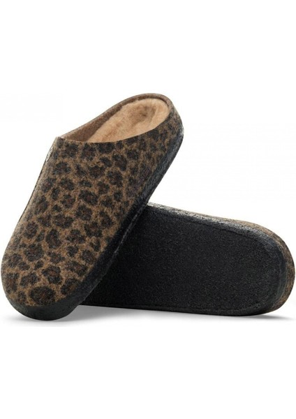 Zermatt Shearling Wo Leopar Önü Kapali Kahverengi Kadın Terlik indirimleri