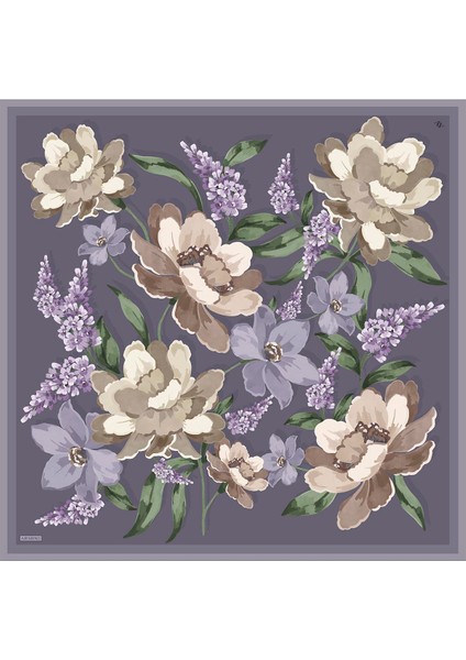 Çiçek Desenli Saf Ipek Twill Eşarp 9414D 84 fırsatları