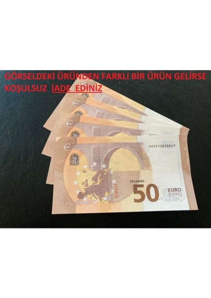 500 Adet 50 Euro Şaka Düğün Para Dizi Film ve Video Çekimleri Için Paralar