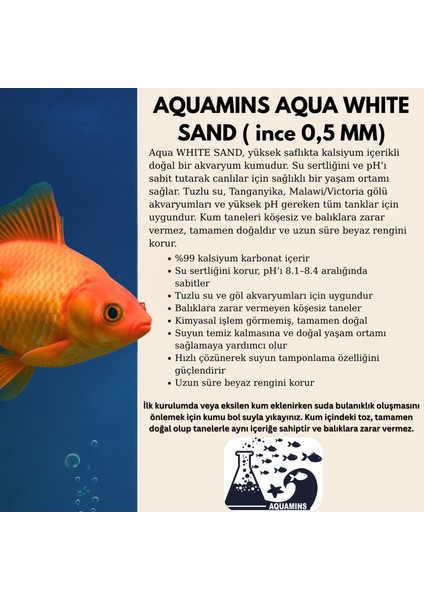 White Sand 2 kg – Kalsiyum Karbonatlı Beyaz Akvaryum Kumu (0,5 mm Ince Taneli, Ciklet Kumu) fiyatları