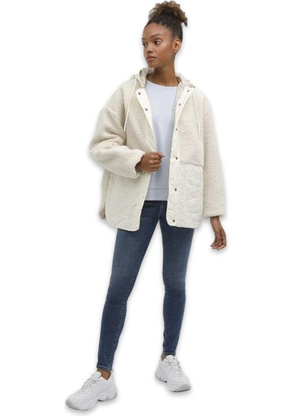 5W Wl 6hannah 6CT2008 5pr Teddy Jacket Krem Kadın Ceket modelleri