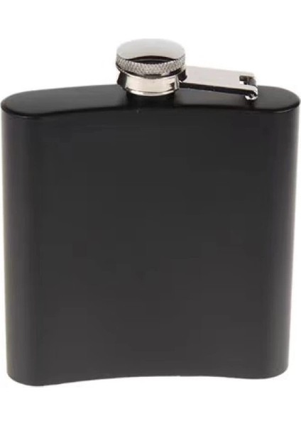 Siyah 9 Oz Çelik Cep Içki Kanyak Matarası