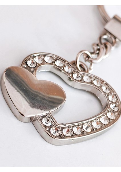 Taşlarla Süslü Kalp Metal Anahtarlık fiyatları